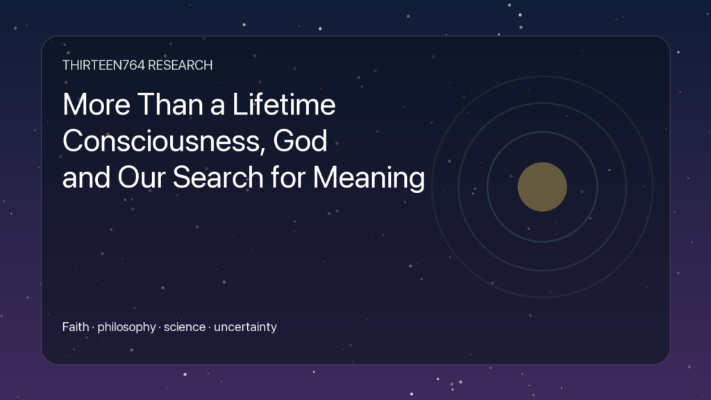 Abstract stars and concentric circles illustrating consciousness, God and the search for meaning.