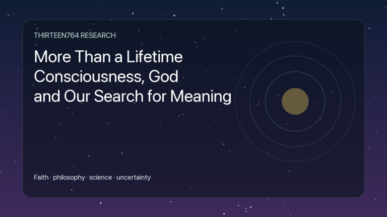 Abstract stars and concentric circles illustrating consciousness, God and the search for meaning.